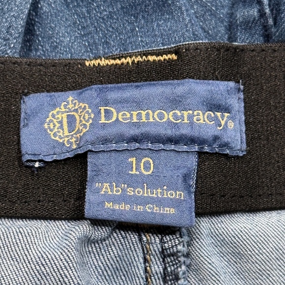 🌸 EUC Democracy “Ab”solution Jeans — Straight Leg — Medium Wash — Sz 10 - Picture 6 of 9
